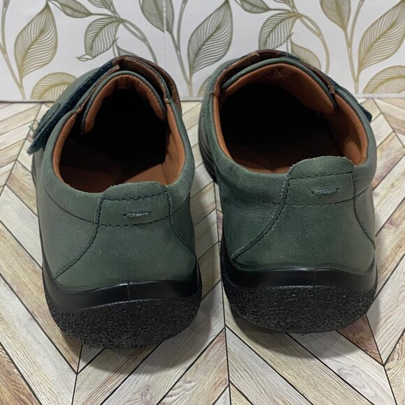 Hotter Womens Leather Adjustable Strap Shoes Sage Green NWOT Size 10 - Picture 4 of 9